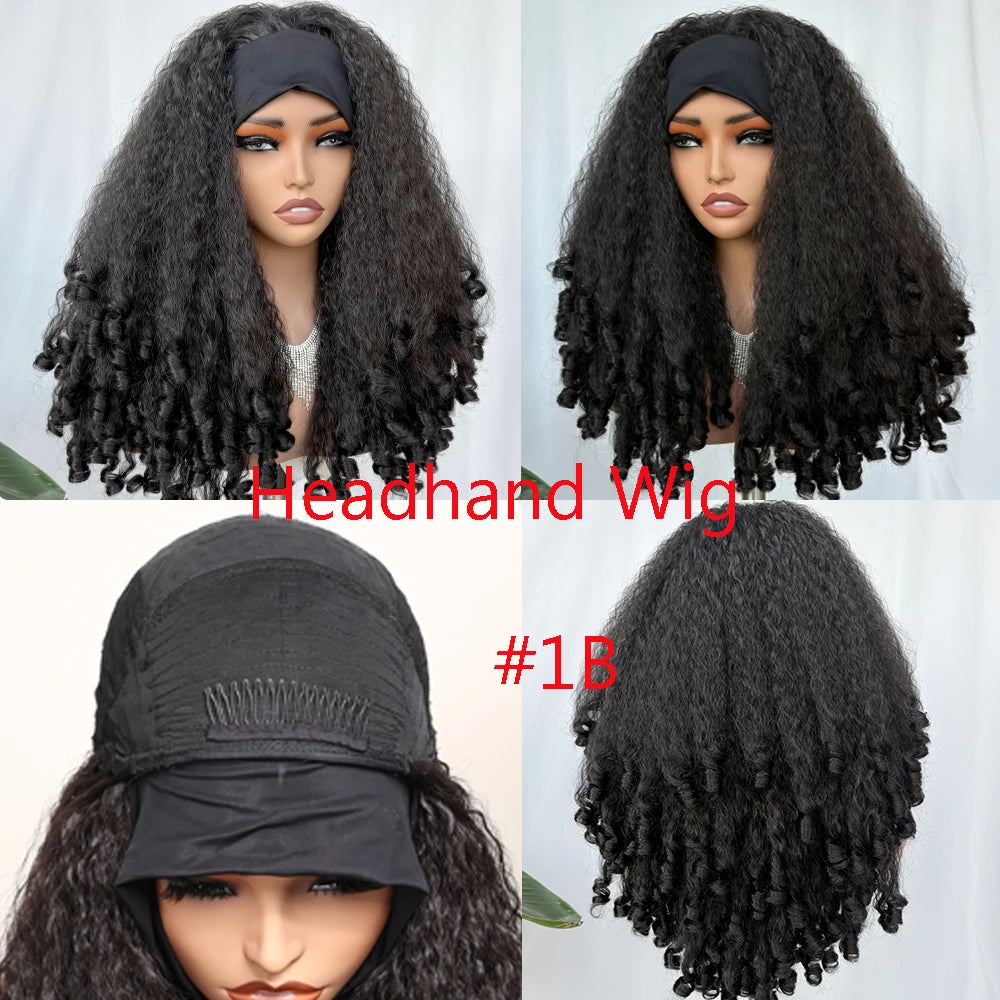Adaeze Amaral - parte v wig afro premium com cachos naturais sem cola e clip-in luxo