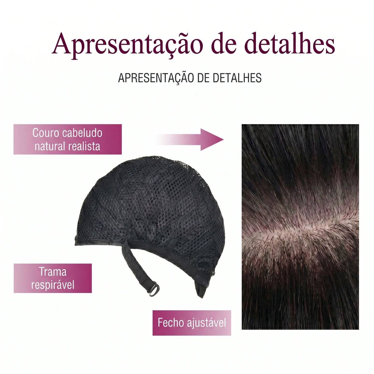 Seraphine Rossella - Peruca ondas longas com franja, fibra premium e várias cores