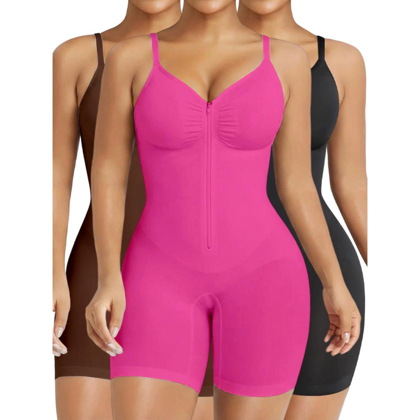 Silhueta - modelador corporal com fecho, controlo abdominal,  ultra confortável e tecido respirável premium