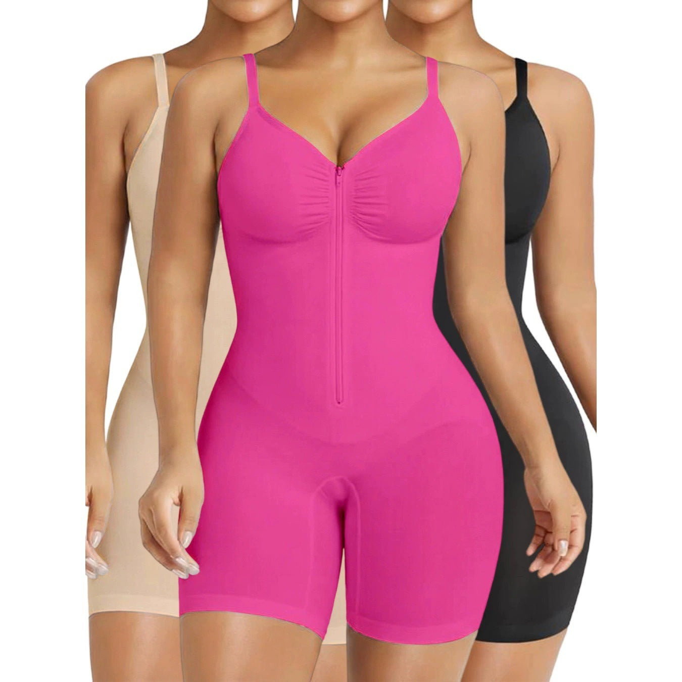 Silhueta - modelador corporal com fecho, controlo abdominal,  ultra confortável e tecido respirável premium