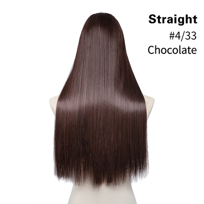 Viviane Aurelie - extensão clip-in u-part, cabelo longo e volumoso