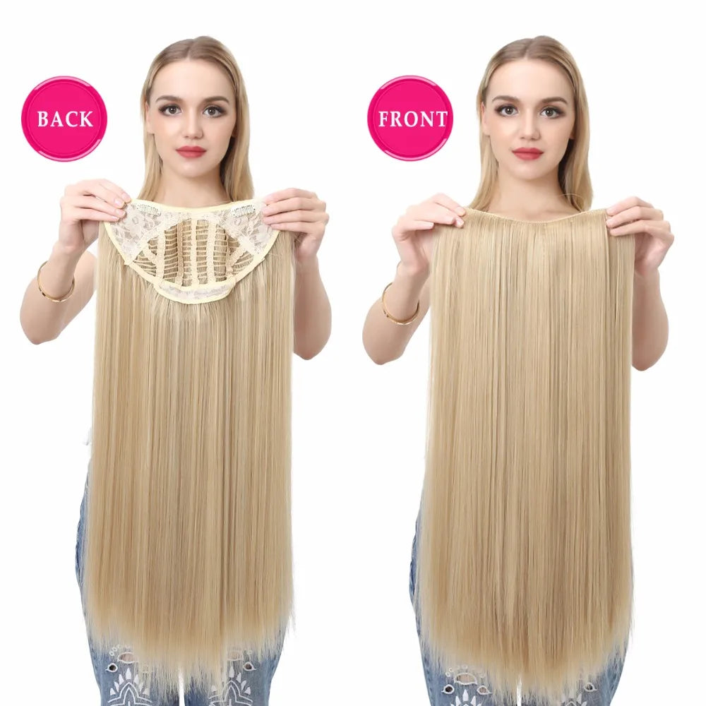 Viviane Aurelie - extensão clip-in u-part, cabelo longo e volumoso