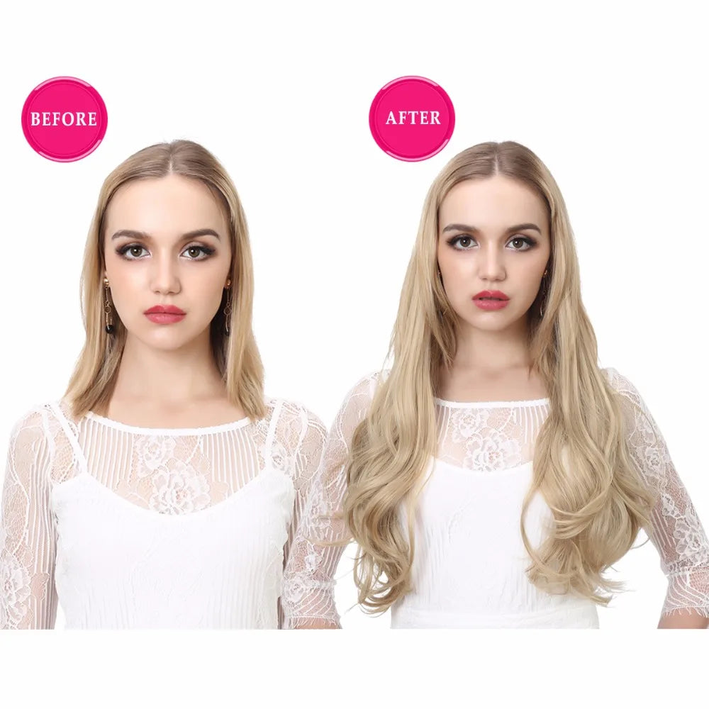 Viviane Aurelie - extensão clip-in u-part, cabelo longo e volumoso