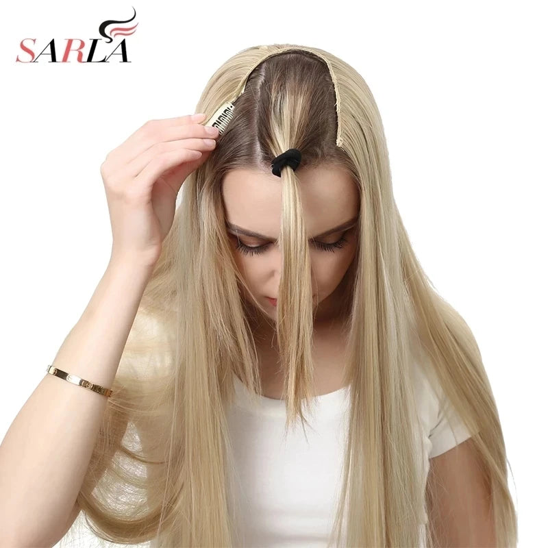 Viviane Aurelie - extensão clip-in u-part, cabelo longo e volumoso