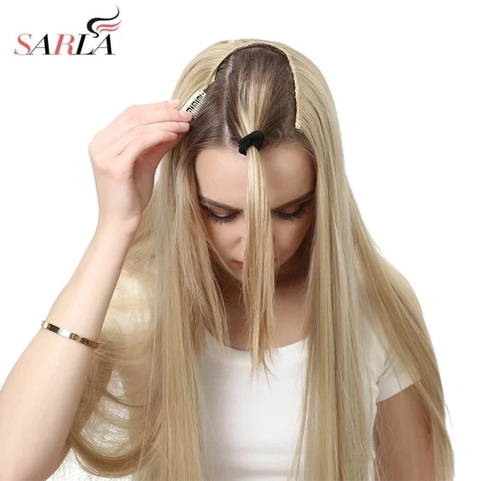 Viviane Aurelie - extensão clip-in u-part, cabelo longo e volumoso