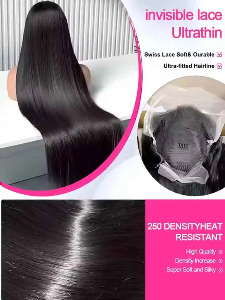 Dulce Arabela - cabelo humano premium, hd renda transparente de 13x6 de comprimento máximo sem cola