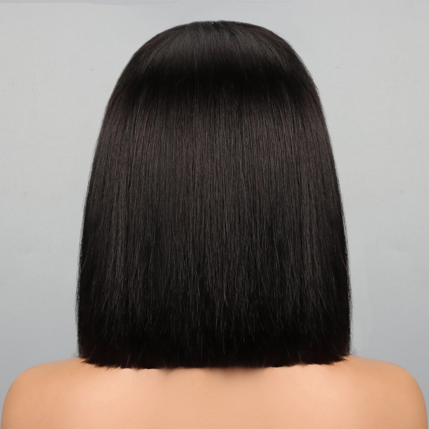 Isa Horine - peruca bob lisa cabelo humano, renda de 13x4, 210% densidade e várias cores