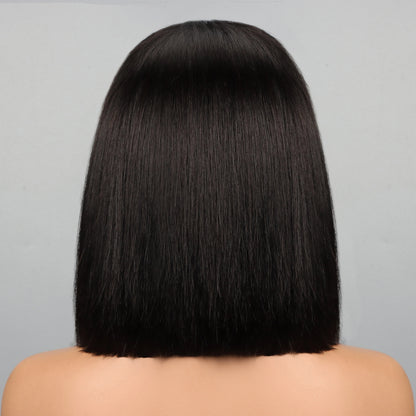Isa Horine - peruca bob lisa cabelo humano, renda de 13x4, 210% densidade e várias cores
