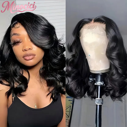 Coleção Flavie - bob ondas brasileiras premium, renda transparente 13x6 e 250% volume natural