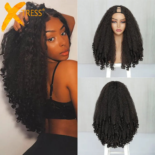 Adaeze Amaral - parte v wig afro premium com cachos naturais sem cola e clip-in luxo