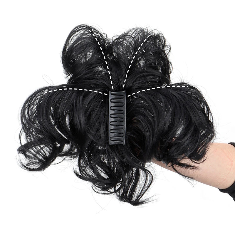 Coleção Lisette - rabo de cavalo caracóis premium com garra ajustável
