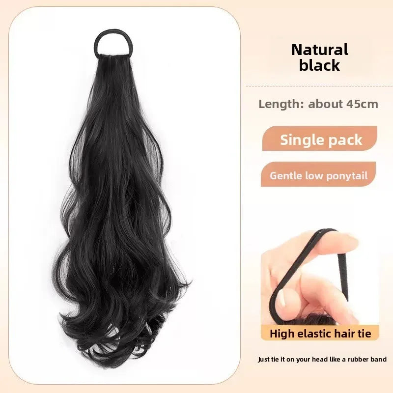 Celeção Vitaline Colette -  rabo de cavalo ondas fluidas, elástico premium e resistente ao calor