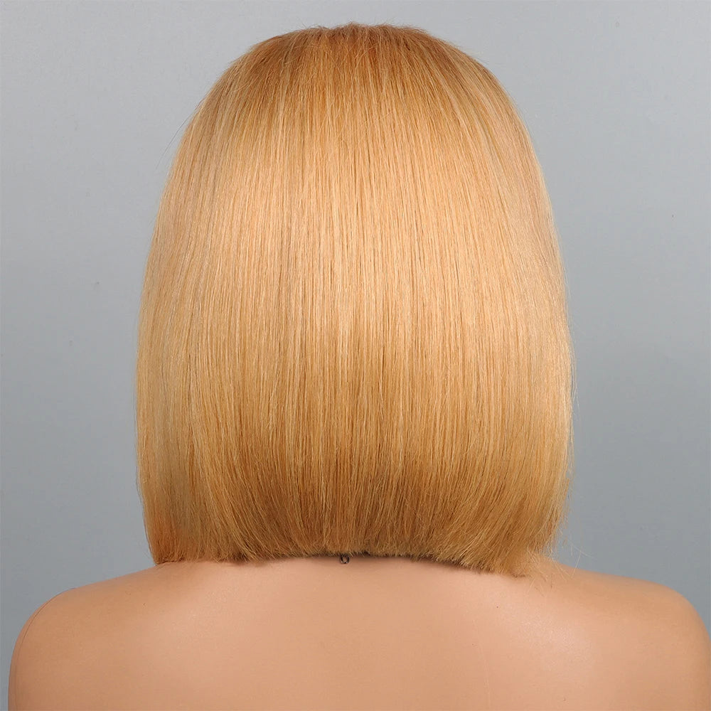 Isa Horine - peruca bob lisa cabelo humano, renda de 13x4, 210% densidade e várias cores