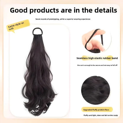 Celeção Vitaline Colette -  rabo de cavalo ondas fluidas, elástico premium e resistente ao calor