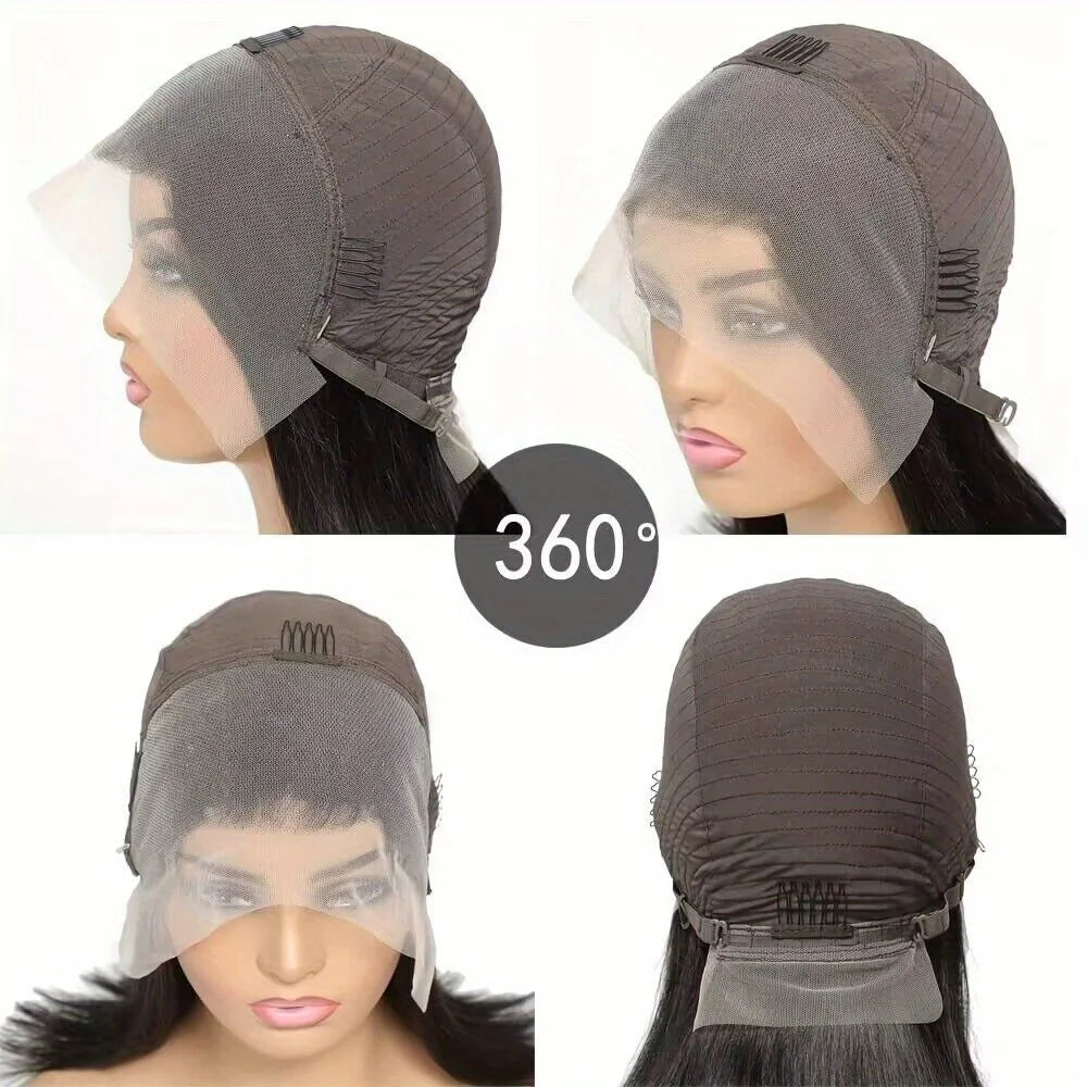 Coleção Thaïs - peruca pixie curta cachos, ondas profundas rebda 13x4, cabelo humano premium