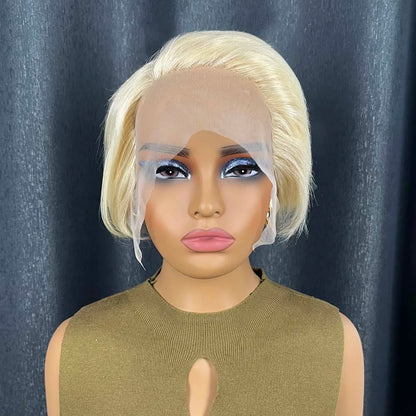 Coleção Thessiane - pixie cut bob lace, cabelo humano premium 13x1 , corte Arrojado