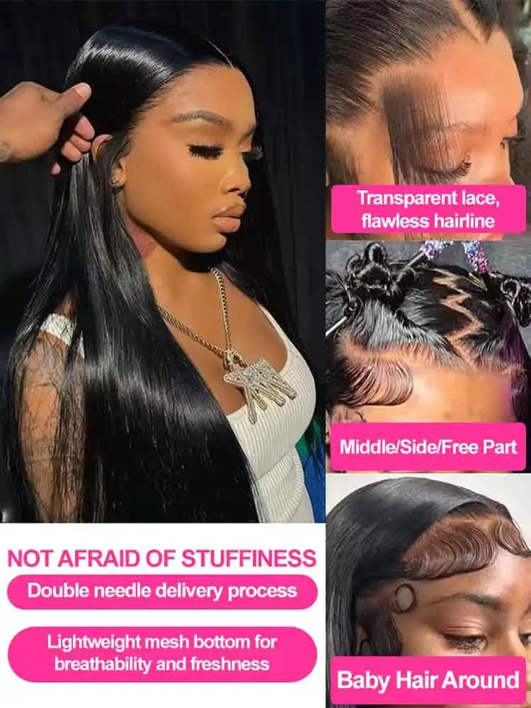 Dulce Arabela - cabelo humano premium, hd renda transparente de 13x6 de comprimento máximo sem cola