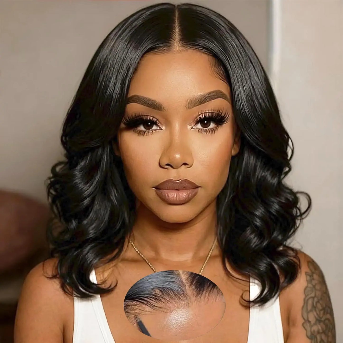 Coleção Flavie - bob ondas brasileiras premium, renda transparente 13x6 e 250% volume natural