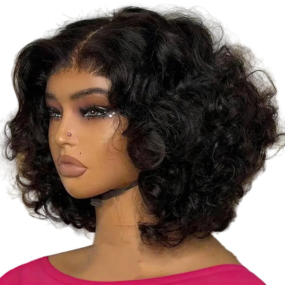 Mathilde Pedro - peruca bob ondas brasileiras, HD com renda sem cola e cabelo humano