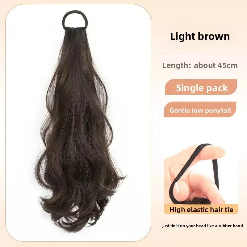 Celeção Vitaline Colette -  rabo de cavalo ondas fluidas, elástico premium e resistente ao calor