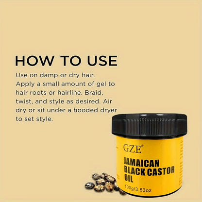 Óleo de rícino GZE jamaicano - puro para cabelo fraco, fino e sem volume estimula o crescimento, nutre o couro cabeludo e hidrata a pele intensamente