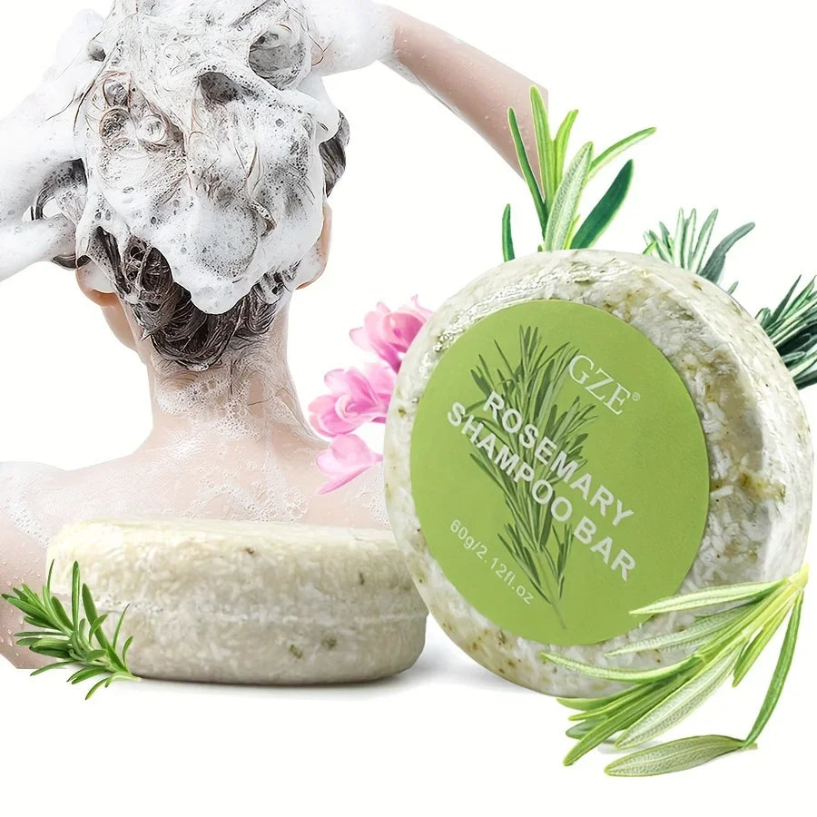 Barra de Shampoo Fortalecedor Alecrim GZE - estimula o crescimento saudável e reconstrói fios fragilizados.