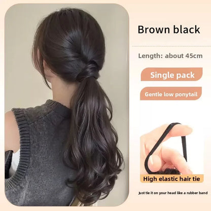 Celeção Vitaline Colette -  rabo de cavalo ondas fluidas, elástico premium e resistente ao calor