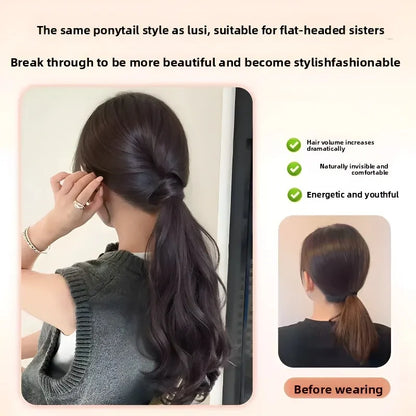 Celeção Vitaline Colette -  rabo de cavalo ondas fluidas, elástico premium e resistente ao calor