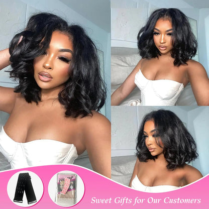 Coleção Flavie - bob ondas brasileiras premium, renda transparente 13x6 e 250% volume natural
