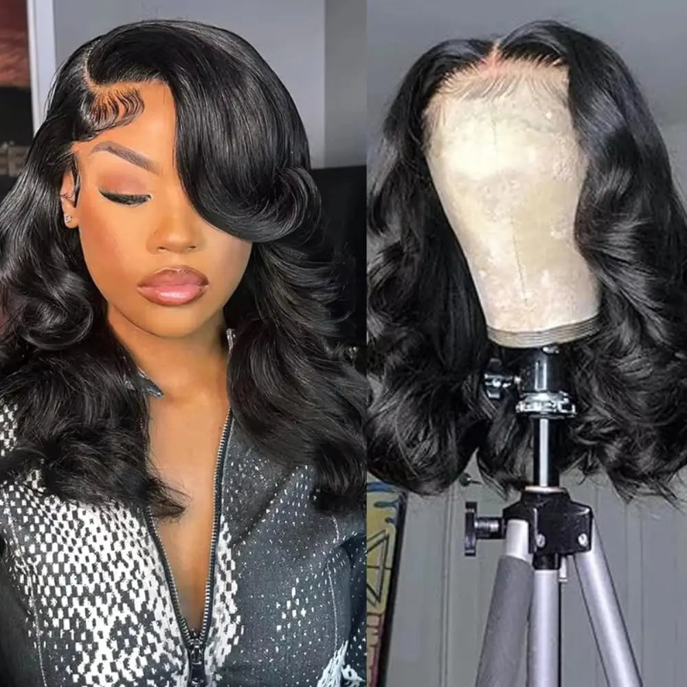 Coleção Flavie - bob ondas brasileiras premium, renda transparente 13x6 e 250% volume natural