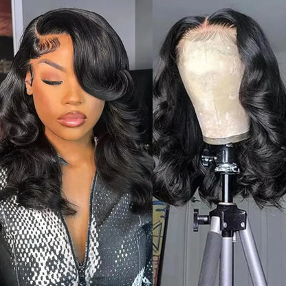 Coleção Flavie - bob ondas brasileiras premium, renda transparente 13x6 e 250% volume natural