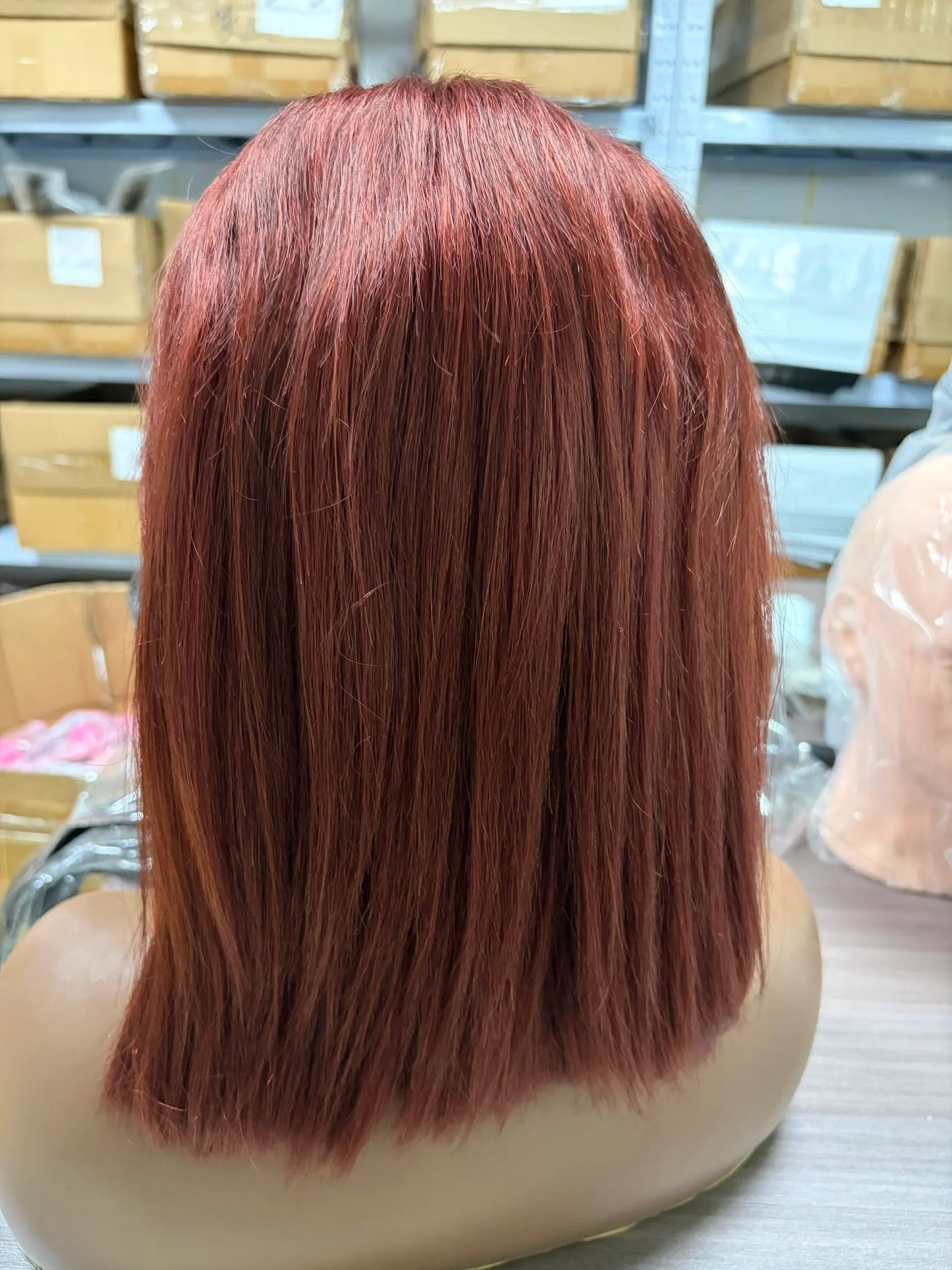 Isa Horine - peruca bob lisa cabelo humano, renda de 13x4, 210% densidade e várias cores