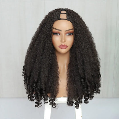 Adaeze Amaral - parte v wig afro premium com cachos naturais sem cola e clip-in luxo