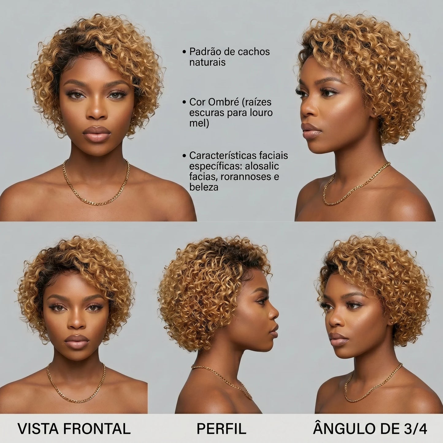 Safira Paul - peruca bob pixie cachos afro com ondas água e renda HD pré-arrancada premium